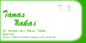 tamas makai business card