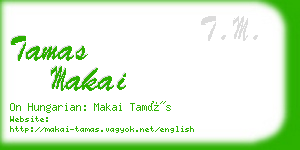 tamas makai business card